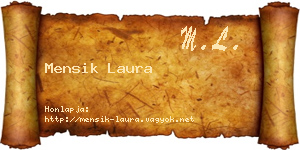 Mensik Laura névjegykártya